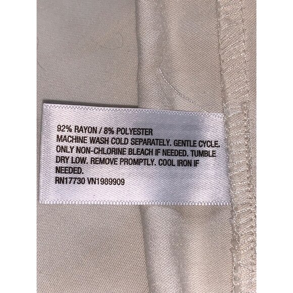 A New Day Womens Wide Leg Pleated Trousers w/ Pockets Cream Color Size 4 - Picture 13 of 13